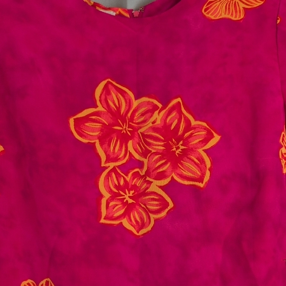 Maggy London Pink Sheath Midi Dress Crew Neck - Picture 5 of 8